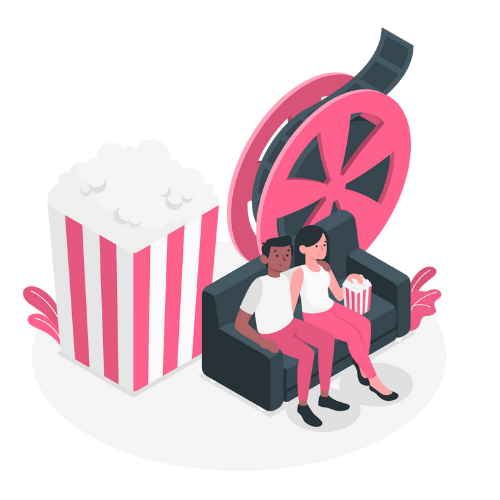 couple watching a movie